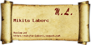 Mikits Laborc névjegykártya